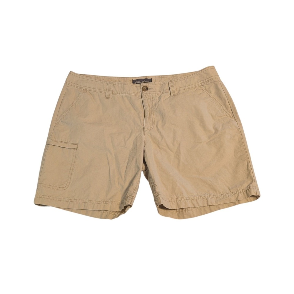 Eddie Bauer Ripstop Cargo Shorts Women's Size 16 D1461533 Cotton Khaki Gorpcore